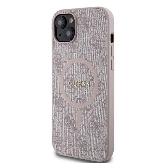 Husa pentru iPhone 14 - Guess 4G Ring Classic Logo MagSafe (GUHMP14SG4GFRP) - Pink Husa pentru iPhone 14 - Guess 4G Ring Classic Logo MagSafe (GUHMP14SG4GFRP) - Pink
