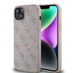 Husa pentru iPhone 14 - Guess 4G Ring Classic Logo MagSafe (GUHMP14SG4GFRP) - Pink Husa pentru iPhone 14 - Guess 4G Ring Classic Logo MagSafe (GUHMP14SG4GFRP) - Pink