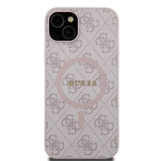 Husa pentru iPhone 14 - Guess 4G Ring Classic Logo MagSafe (GUHMP14SG4GFRP) - Pink Husa pentru iPhone 14 - Guess 4G Ring Classic Logo MagSafe (GUHMP14SG4GFRP) - Pink