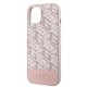 Husa pentru iPhone 14 - Guess GCube Stripes MagSafe (GUHMP14SHGCFSEP) - Pink