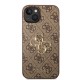 Husa pentru iPhone 14 - Guess Hardcase 4G Big Metal Logo (GUHCP14S4GMGBR) - Brown