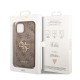 Husa pentru iPhone 14 - Guess Hardcase 4G Big Metal Logo (GUHCP14S4GMGBR) - Brown