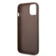 Husa pentru iPhone 14 - Guess Hardcase 4G Big Metal Logo (GUHCP14S4GMGBR) - Brown