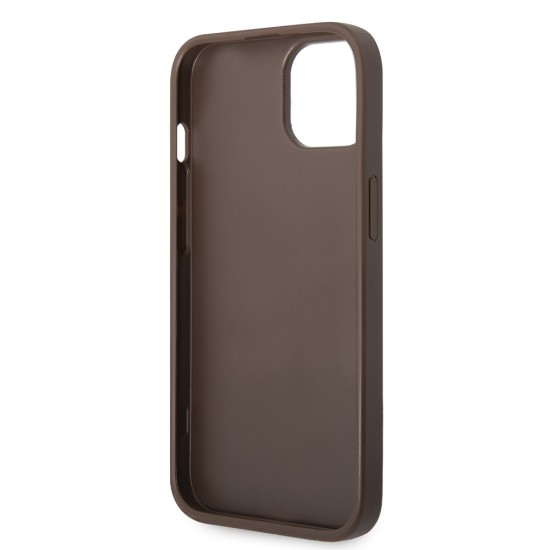 Husa pentru iPhone 14 - Guess Hardcase 4G (GUHCP14SG4GFBR) - Brown