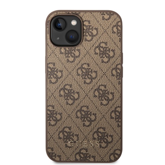 Husa pentru iPhone 14 - Guess Hardcase 4G (GUHCP14SG4GFBR) - Brown