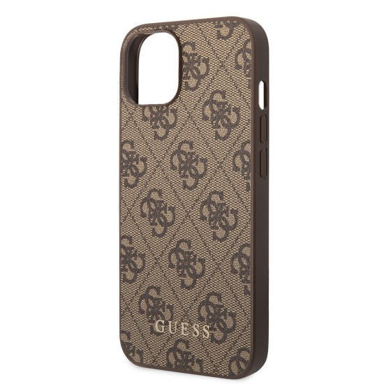 Husa pentru iPhone 14 - Guess Hardcase 4G (GUHCP14SG4GFBR) - Brown