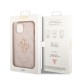 Husa pentru iPhone 14 - Guess Leather 4G Metal Logo (GUHCP14S4GMGPI) - Pink