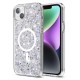 Husa pentru iPhone 14 Plus / 15 Plus - Techsuit Sparkly Glitter MagSafe - White