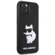 Husa pentru iPhone 14 Plus / iPhone 15 Plus - Karl Lagerfeld 3D Design (KLHCP14M3DRKHNK) - Rubber Choupette