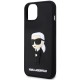 Husa pentru iPhone 14 Plus / iPhone 15 Plus - Karl Lagerfeld 3D Design (KLHCP14M3DRKINK) - Rubber Ikonik