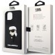 Husa pentru iPhone 14 Plus / iPhone 15 Plus - Karl Lagerfeld 3D Design (KLHCP14M3DRKINK) - Rubber Ikonik