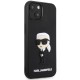 Husa pentru iPhone 14 Plus / iPhone 15 Plus - Karl Lagerfeld 3D Design (KLHCP14M3DRKINK) - Rubber Ikonik