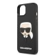 Husa pentru iPhone 14 Plus / iPhone 15 Plus - Karl Lagerfeld 3D Design (KLHCP14MKH3DBK) - Rubber Karl`s Head