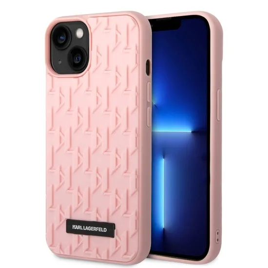 Husa pentru iPhone 14 Plus / iPhone 15 Plus - Karl Lagerfeld 3D Design (KLHCP14MRUPKLPP) - Pink Monogram Husa pentru iPhone 14 Plus / iPhone 15 Plus - Karl Lagerfeld 3D Design (KLHCP14MRUPKLPP) - Pink Monogram
