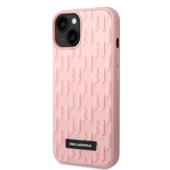 Husa pentru iPhone 14 Plus / iPhone 15 Plus - Karl Lagerfeld 3D Design (KLHCP14MRUPKLPP) - Pink Monogram Husa pentru iPhone 14 Plus / iPhone 15 Plus - Karl Lagerfeld 3D Design (KLHCP14MRUPKLPP) - Pink Monogram