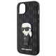 Husa pentru iPhone 14 Plus /  iPhone 15 Plus - Karl Lagerfeld Saffiano (KLHCP14MSAKHPKK) - Monogram Ikonik