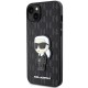 Husa pentru iPhone 14 Plus /  iPhone 15 Plus - Karl Lagerfeld Saffiano (KLHCP14MSAKHPKK) - Monogram Ikonik