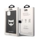 Husa pentru iPhone 14 Plus /  iPhone 15 Plus - Karl Lagerfeld Saffiano (KLHCP14MSAPCHK) - Choupette Head