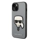 Husa pentru iPhone 14 Plus /  iPhone 15 Plus - Karl Lagerfeld Saffiano (KLHCP14MSAPKHG) - Silver Karl`s Head