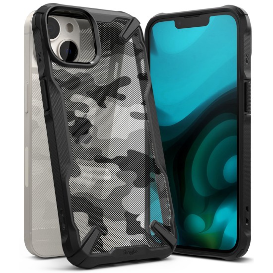 Husa pentru iPhone 14 Plus - Ringke Fusion X Design - Camo Black