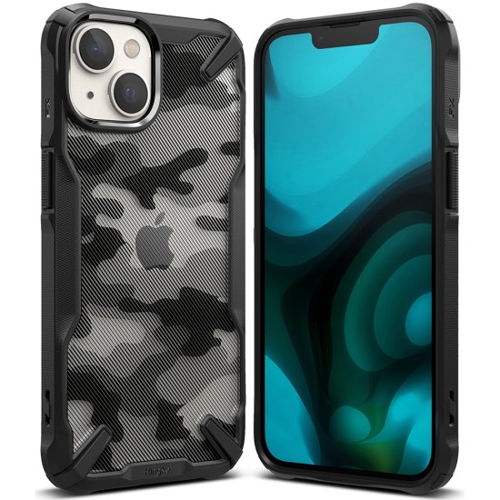 Husa pentru iPhone 14 Plus - Ringke Fusion X Design - Camo Black