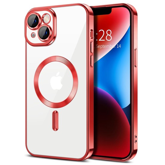 Husa pentru iPhone 14 Plus - Techsuit Luxury Crystal MagSafe - Red