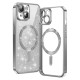 Husa pentru iPhone 14 Plus - Techsuit Luxury Glitter MagSafe - Silver