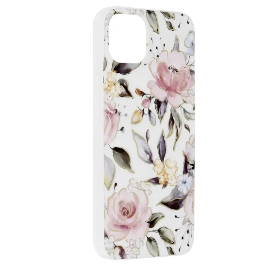 Husa pentru iPhone 14 Plus - Techsuit Marble Series - Chloe White Husa pentru iPhone 14 Plus - Techsuit Marble Series - Chloe White