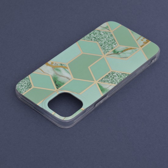 Husa pentru iPhone 14 Plus - Techsuit Marble Series - Green Hex