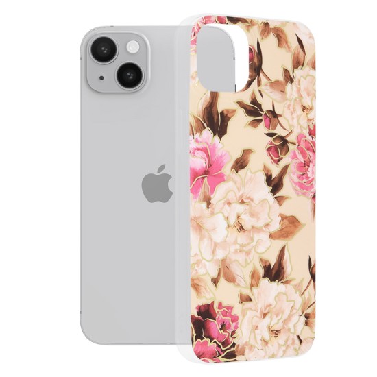 Husa pentru iPhone 14 Plus - Techsuit Marble Series - Mary Berry Nude