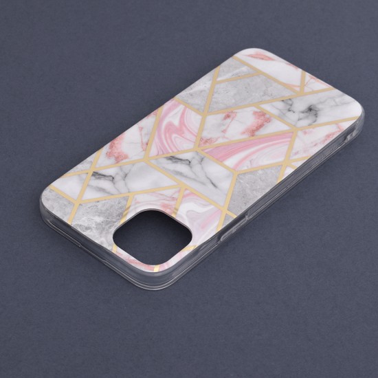 Husa pentru iPhone 14 Plus - Techsuit Marble Series - Pink Hex