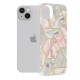 Husa pentru iPhone 14 Plus - Techsuit Marble Series - Pink Hex