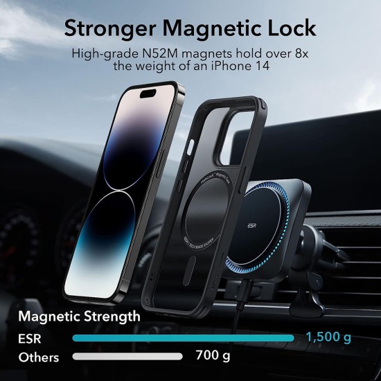 Husa pentru iPhone 14 Pro - ESR Classic Hybrid HaloLock - Frosted Black