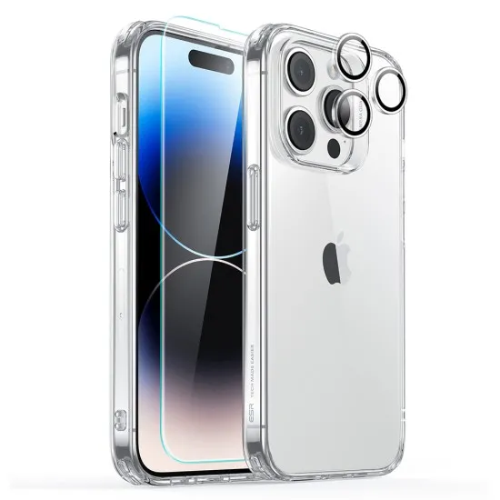 Husa pentru iPhone 14 Pro + Folie - ESR Project Zero - Clear Husa pentru iPhone 14 Pro + Folie - ESR Project Zero - Clear
