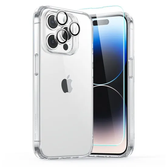 Husa pentru iPhone 14 Pro + Folie - ESR Project Zero - Clear Husa pentru iPhone 14 Pro + Folie - ESR Project Zero - Clear