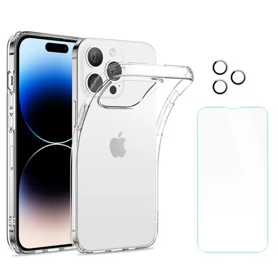 Husa pentru iPhone 14 Pro + Folie - ESR Project Zero - Clear Husa pentru iPhone 14 Pro + Folie - ESR Project Zero - Clear