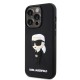 Husa pentru iPhone 14 Pro - Karl Lagerfeld 3D Design (KLHCP14L3DRKINK) - Rubber Ikonik