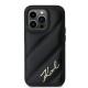 Husa pentru iPhone 14 Pro - Karl Lagerfeld Diagonal Quilted Script (KLHCP14LPQDSMGK) - Black