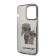 Husa pentru iPhone 14 Pro - Karl Lagerfeld Hardcase Glitter (KLHCP14LHNKCTGK) - Karl&Choupette