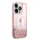 Husa pentru iPhone 14 Pro - Karl Lagerfeld Hardcase Glitter (KLHCP14LLBKLCP) - Pink Liquid Big KL Husa pentru iPhone 14 Pro - Karl Lagerfeld Hardcase Glitter (KLHCP14LLBKLCP) - Pink Liquid Big KL