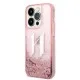 Husa pentru iPhone 14 Pro - Karl Lagerfeld Hardcase Glitter (KLHCP14LLBKLCP) - Pink Liquid Big KL Husa pentru iPhone 14 Pro - Karl Lagerfeld Hardcase Glitter (KLHCP14LLBKLCP) - Pink Liquid Big KL