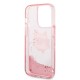 Husa pentru iPhone 14 Pro - Karl Lagerfeld Hardcase Glitter (KLHCP14LLNCHCP) - Pink Choupette Head