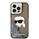 Husa pentru iPhone 14 Pro - Karl Lagerfeld Hardcase Glitter (KLHCP14LLNKHCK) - Karl Head