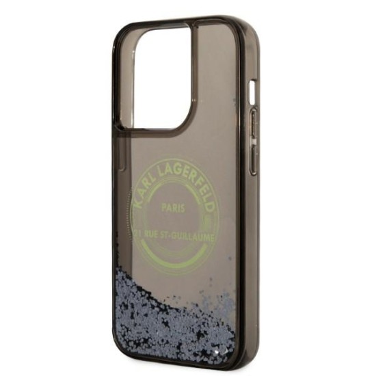 Husa pentru iPhone 14 Pro - Karl Lagerfeld Hardcase Liquid Glitter (KLHCP14LLCRSGRK) - RSG