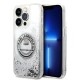 Husa pentru iPhone 14 Pro - Karl Lagerfeld Hardcase Liquid Glitter (KLHCP14LLCRSGRS) - Silver RSG