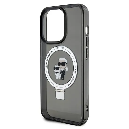 Husa pentru iPhone 14 Pro - Karl Lagerfeld Hardcase Ring Stand MagSafe (KLHMP14LHMRSKCK) - Karl&Choupette Husa pentru iPhone 14 Pro - Karl Lagerfeld Hardcase Ring Stand MagSafe (KLHMP14LHMRSKCK) - Karl&Choupette