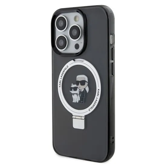 Husa pentru iPhone 14 Pro - Karl Lagerfeld Hardcase Ring Stand MagSafe (KLHMP14LHMRSKCK) - Karl&Choupette Husa pentru iPhone 14 Pro - Karl Lagerfeld Hardcase Ring Stand MagSafe (KLHMP14LHMRSKCK) - Karl&Choupette