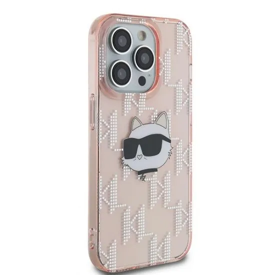 Husa pentru iPhone 14 Pro - Karl Lagerfeld IML Luxury (KLHCP14LHKLPCHP) - Pink Choupette Head&Monogram Husa pentru iPhone 14 Pro - Karl Lagerfeld IML Luxury (KLHCP14LHKLPCHP) - Pink Choupette Head&Monogram