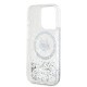 Husa pentru iPhone 14 Pro - Karl Lagerfeld Liquid Glitter MagSafe (KLHMP14LLGCHSGH) - Transparent Choupette Head