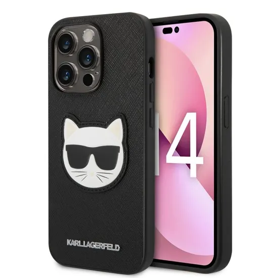 Husa pentru iPhone 14 Pro - Karl Lagerfeld Saffiano (KLHCP14LSAPCHK) - Choupette Head Husa pentru iPhone 14 Pro - Karl Lagerfeld Saffiano (KLHCP14LSAPCHK) - Choupette Head